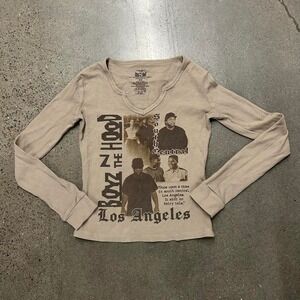 Boyz N The Hood Thirty Single Womans Top XS Long Sleeve Rap Gangster Y2K 90s